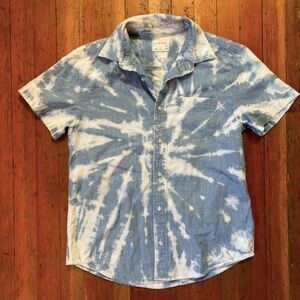 Crewcuts Boys Size 14 Cotton Denim Bleach dyed button-down